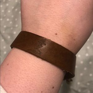 Leather “love” bracelet